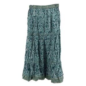 Victoria Dunn Clara the Label Block Print Maxi Skirt Womens 3XL Floral Paisley